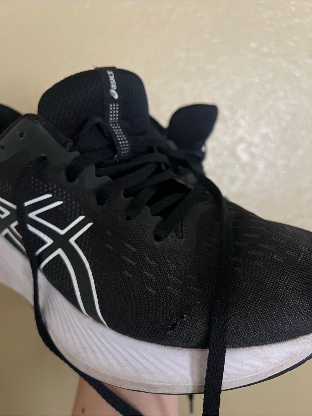 Asics Black with White Accent Running Sneaker - Picture 3 of 5